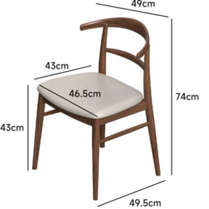 Woody Prime Walnut ウォールナット材 北欧風木製ダイニングチェ