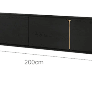 Woody Aura天然木ブラックテレビボード