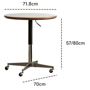 Woody Prime Boxツゲ材 昇降式円形サイドテーブル
